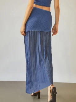 Sea Breeze Patchwork Maxi Skirt