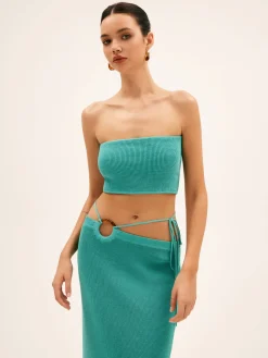Seagrass Knotted Split Sweater Set
