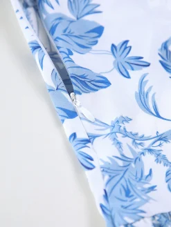 Seaside Joy Print Twist Detail Skirt Set
