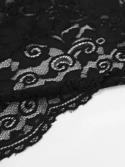 Semi-Sheer Lace Long Dress