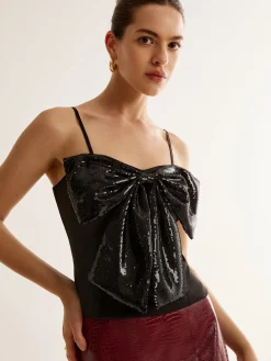 Sequins Bow Cami Top