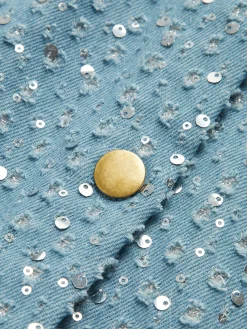 Sequins Decor Crop Jacket