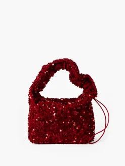 Sequins Drawstring Velvet Armpit Bag