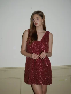 Sequins Tank Short Dress
