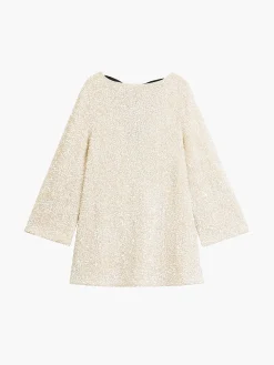 Sequins Velvet Bowknot Mini Dress
