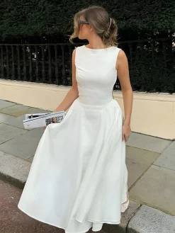 Serendipity Cutout Backless Midi Dress