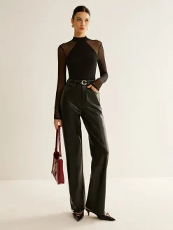 Sheer Long Sleeve Jersey Top