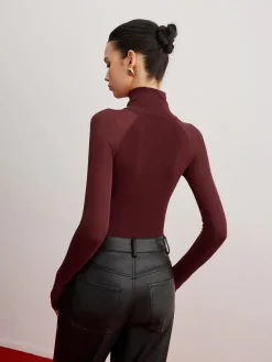 Sheer Sleeve Skinny Sweater