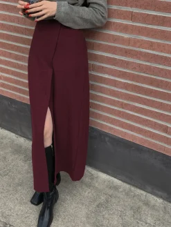 She's Effortless Slit Maxi Skirt