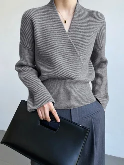She's Effortless Wrap Sweater