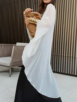 Shift Chiffon Asymmetrical Cover Up