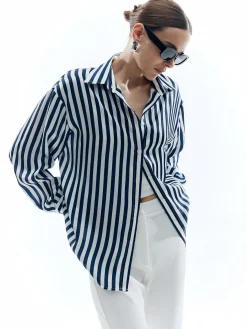 Shift Stripe Turndown Collar Shirt