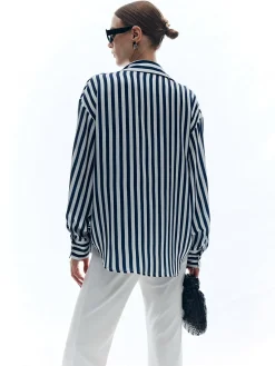Shift Stripe Turndown Collar Shirt