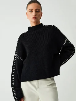 Shift The Focus Oversized Mock Neck Sweater