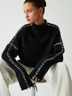 Shift The Focus Oversized Mock Neck Sweater