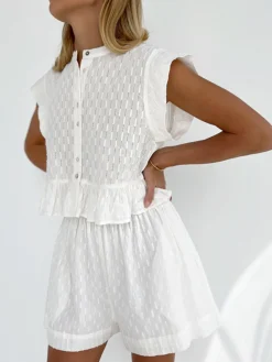 Short Sleeve Cotton Shorts Set