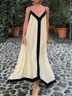 Sicily Old Money Aesthetics Slip Long Dress