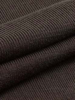Side Pleated Slim Knit Top