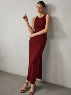Side Split Backless Long Dress