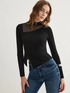 Side Split Jersey Top