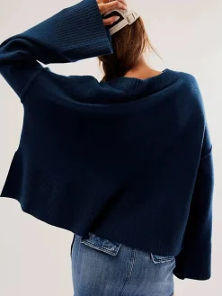 Side Split Oversized Pullover Sweater