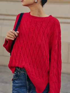 Side Split Twist Sweater