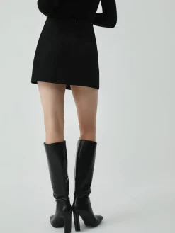 Side Zipper Detail Mini Skirt