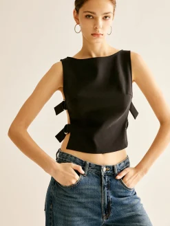 Side-Buckle Sexy Crop Tank Top