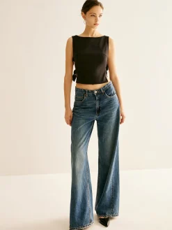 Side-Buckle Sexy Crop Tank Top