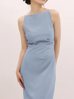 Silent Sea Boat Neck Midi Dress