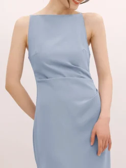 Silent Sea Boat Neck Midi Dress