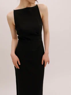 Silent Sea Boat Neck Midi Dress