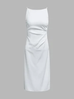 Silent Sea Boat Neck Midi Dress