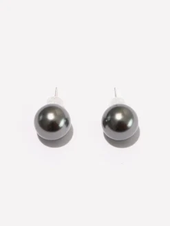 Silver Pearl Stud Earrings