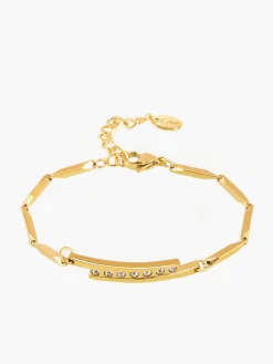 Simple Stick Chain Rhinestone Bracelet