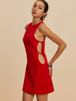 Sleeveless Cutout Crew Neck Dress