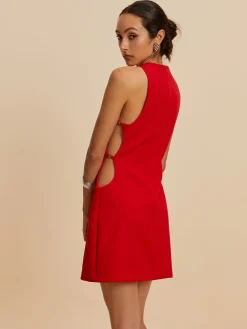 Sleeveless Cutout Crew Neck Dress
