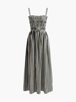 Sleeveless Pinstripe Long Dress
