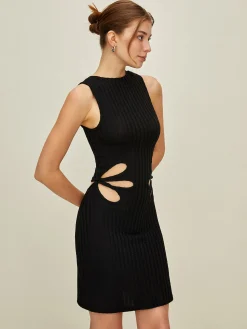 Slim Cutout Sleeveless Dress