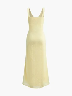 Slim Sleeveless Floral Dress