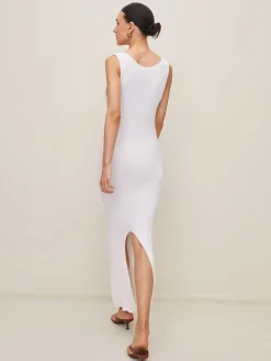 Slim Split Cutout Sweater Dress