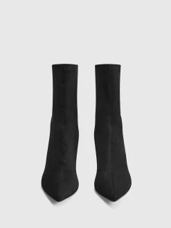 Slingback Heel Suede Ankle Boots