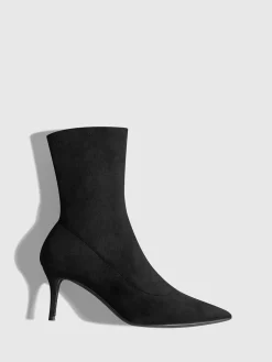 Slingback Heel Suede Ankle Boots