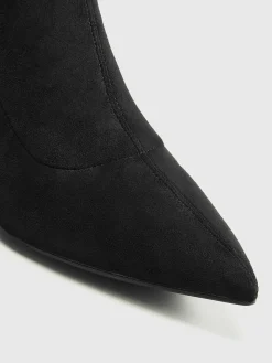 Slingback Heel Suede Ankle Boots