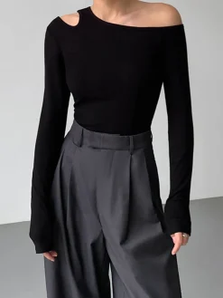 Slinky Cutout Knit Top