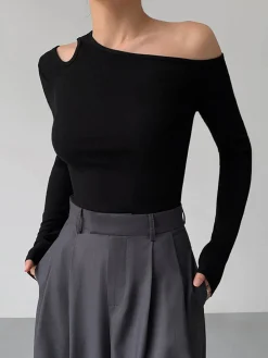 Slinky Cutout Knit Top