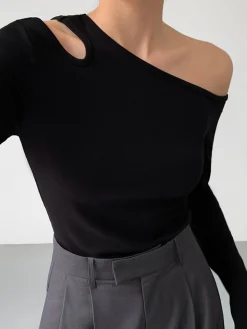 Slinky Cutout Knit Top