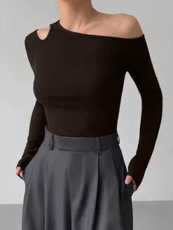 Slinky Cutout Knit Top