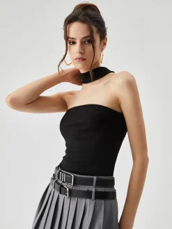 Slinky Solid Halter Top