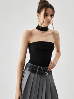 Slinky Solid Halter Top